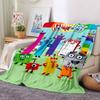 Numberblocks Theme Printed Blanket - Perfect for Couch, Bed, Travel & Outdoor Use | Machine Washable, Cozy & Durable.