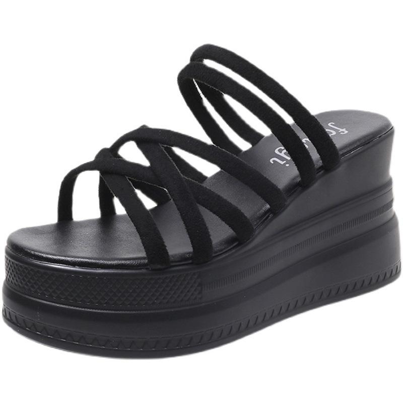 Wedges, Thick Soles, Fairy Wind, Summer Comfort, Super High Heels, Slippers, Dual-purpose Sandals, Women's Outer Wear