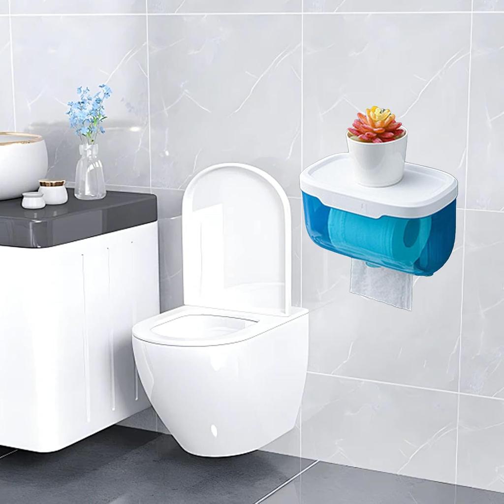 Waterproof Storage Bathroom Storage Box Toilet Paper Storage Rack Punch - Free Wall - Mounted Paper Roll Holder