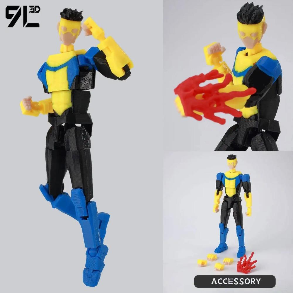 9L3D Printed NEWInvincibles Tech Jacker Titan13 Lucky13 Action Figure Dummy13 Motorcycle Multi-Jointed Collectible Model Toy T13