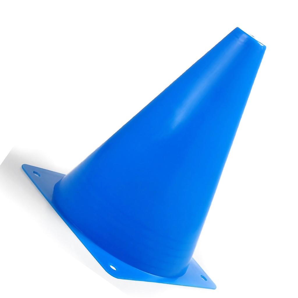 Football Training Marker Cones Running Sport Training Traffic Cones Set of 10 Pieces 18cm Blue