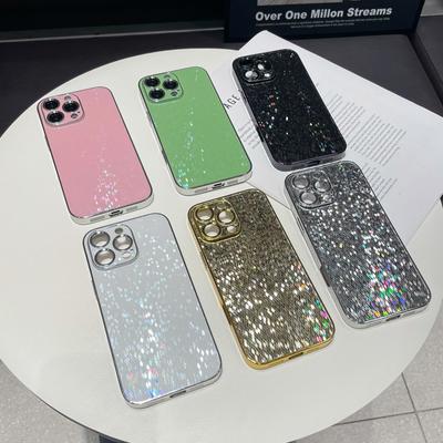 Suitable for Apple 16ProMax, Diamond-shaped Sparkling Phone Case, Electroplated Glitter, IPhone15, Anti-drop 14
