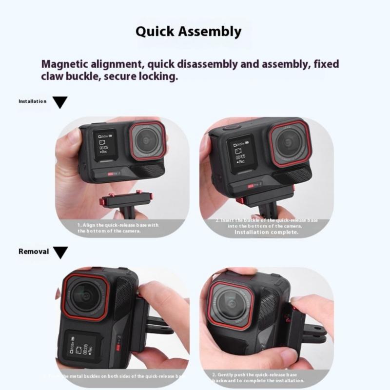 Magnetic Quick Release Mount for 360 X5 Secure Stable Base Lightweight Design Multiple Installation Option