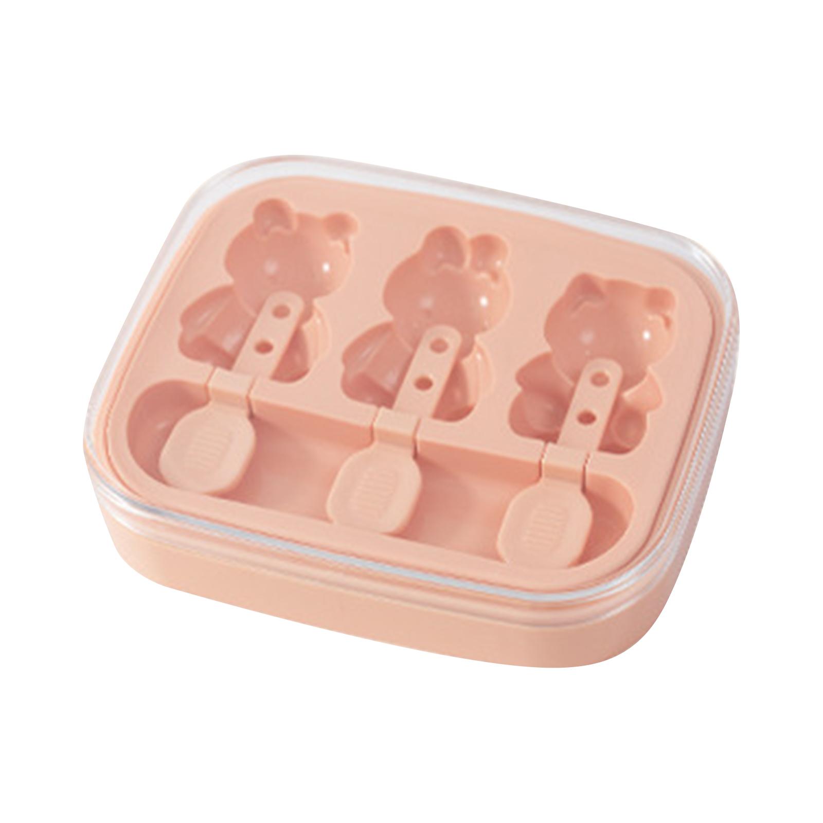 Silicone Ice Pop Mold for Kids DIY Frozen Popsicle Maker with Lid and Sticks Reusable Non-Toxic Flexible Tray for Homemade Ice Cream and Frozen Treats One Size розовый