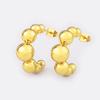 Nidin High Quality Round Beads Copper Charm Drop Earrings For Women Girl Birthday Party Ear Jewelry Accessories Fashionable Gift