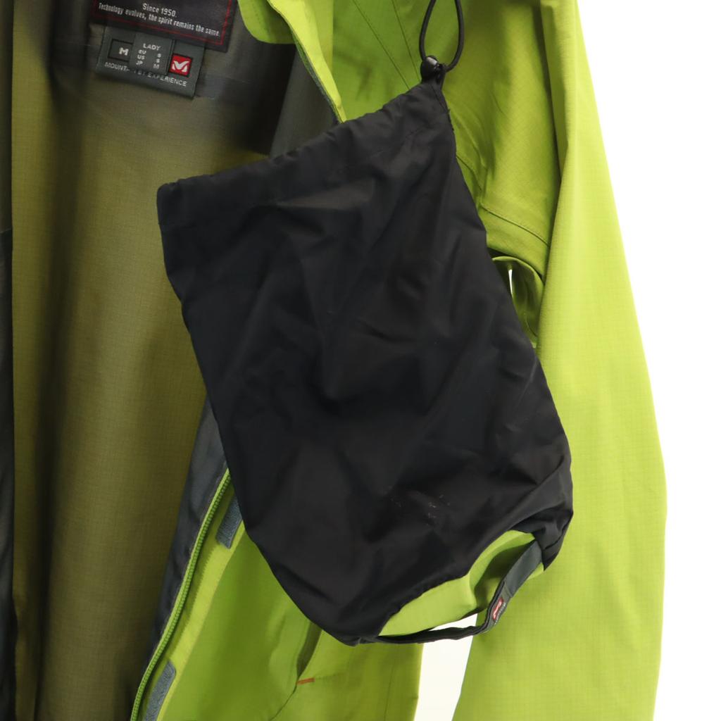 MILLET Gore-Tex Jacket M Yellowish green Outdoor storage bag included Women Used