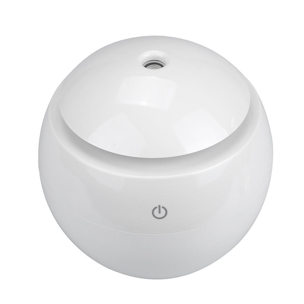 

USB Ultrasonic Humidifier Portable Mini Air Moisturizer with Night Light for Home Office Bedroom Desktop Use белый
