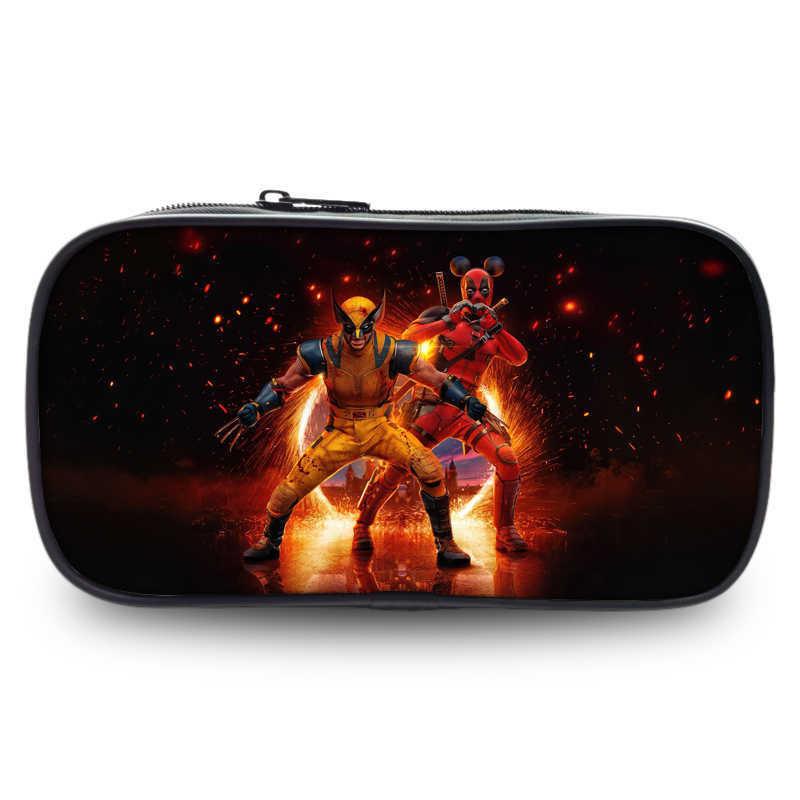 Deadpool And Wolverine Large Capacity Oxford Fabric Pencil Case For Students