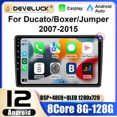 2 Din Android 12 Car Radio For Fiat Ducato Peugeot Boxer Citroen Jumper 2 2006 -2025 Multimedia Video Player Carplay Auto Stereo