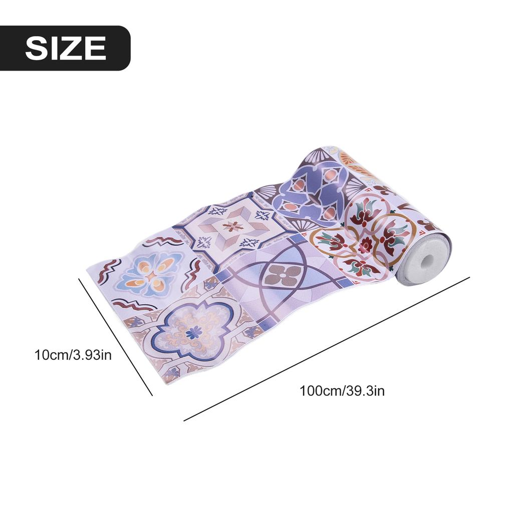 1Roll Bathroom Waist Line Wall Stickers Waterproof Peel & Stick Art Mural Backsplash Home Decoration Stickers Waist Line Sticker