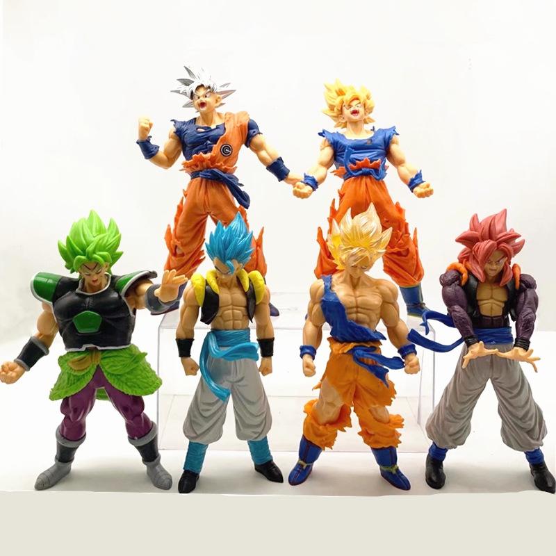 Ball Collectible Dragon Z Figurines 7 Inch Pvc Super Saiyan Goku Vegeta Broly Model Figures