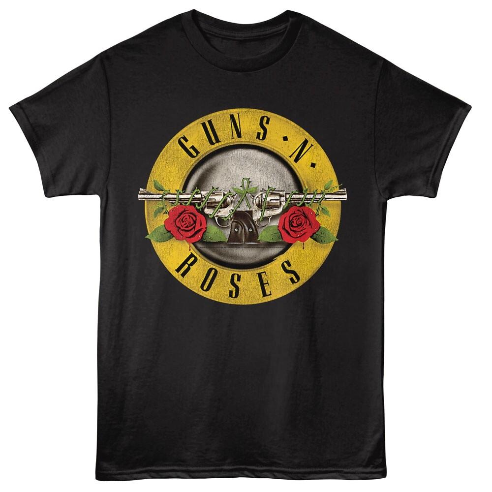 Guns N Roses Men T-Shirt BULLET LOGO Official Music Concert Black Merch Unisex T-Shirt S