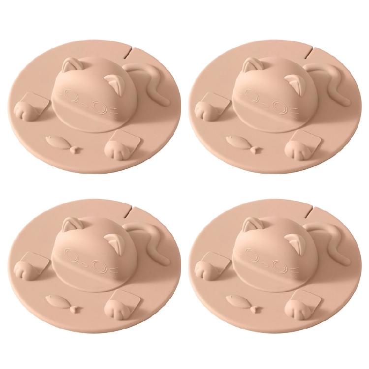 Coffee Mug Lid Lovely Cats Silicone Cup Lid Dustproof Camping Mug Covers for Hot and Cold Beverages Cup Easy To Clean