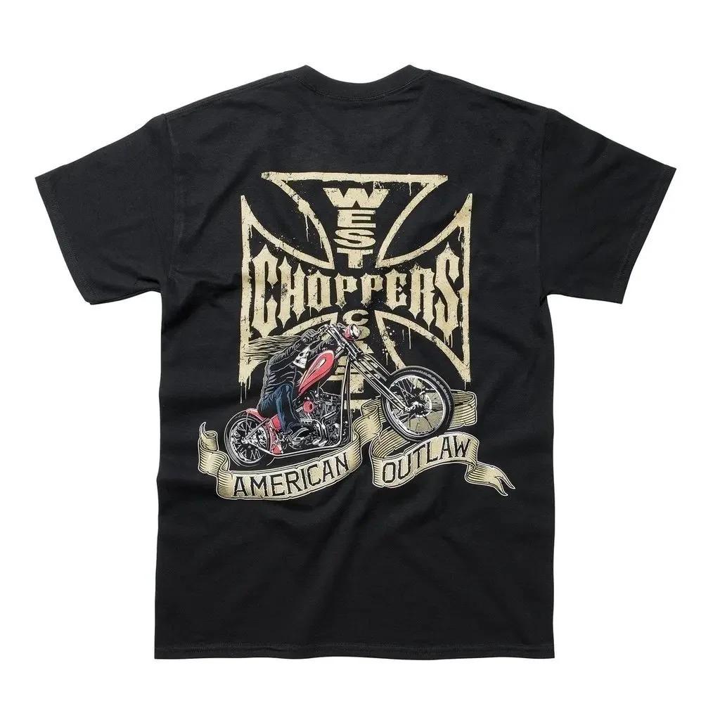 Hot Sale Vintage West Coast Iroonn Cross Choppers TShirt 100 Cotton ONeck Summer Short Casual Mens Tshirt Size Crewneck S