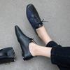 2024 Women Flats Oxfords Shoes Natural Genuine Leather Flat Casual Shoes Cow Leather Mixed Colors Square Toe Shoes Lady 33-43