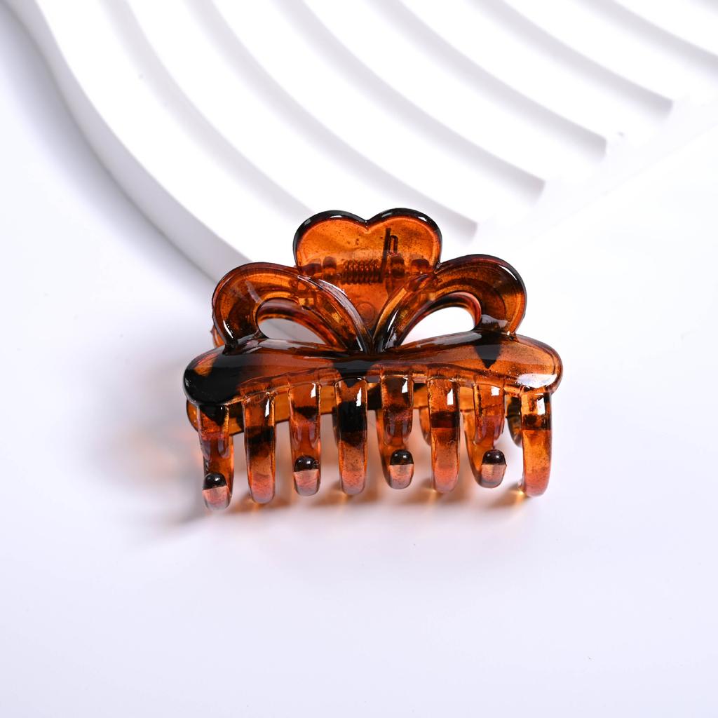Medium Heart Claw Clip New Personality Elegant Multi-Color Transparent Hair Claw Half Up Hairstyle Accessory for Women 6pcs Set