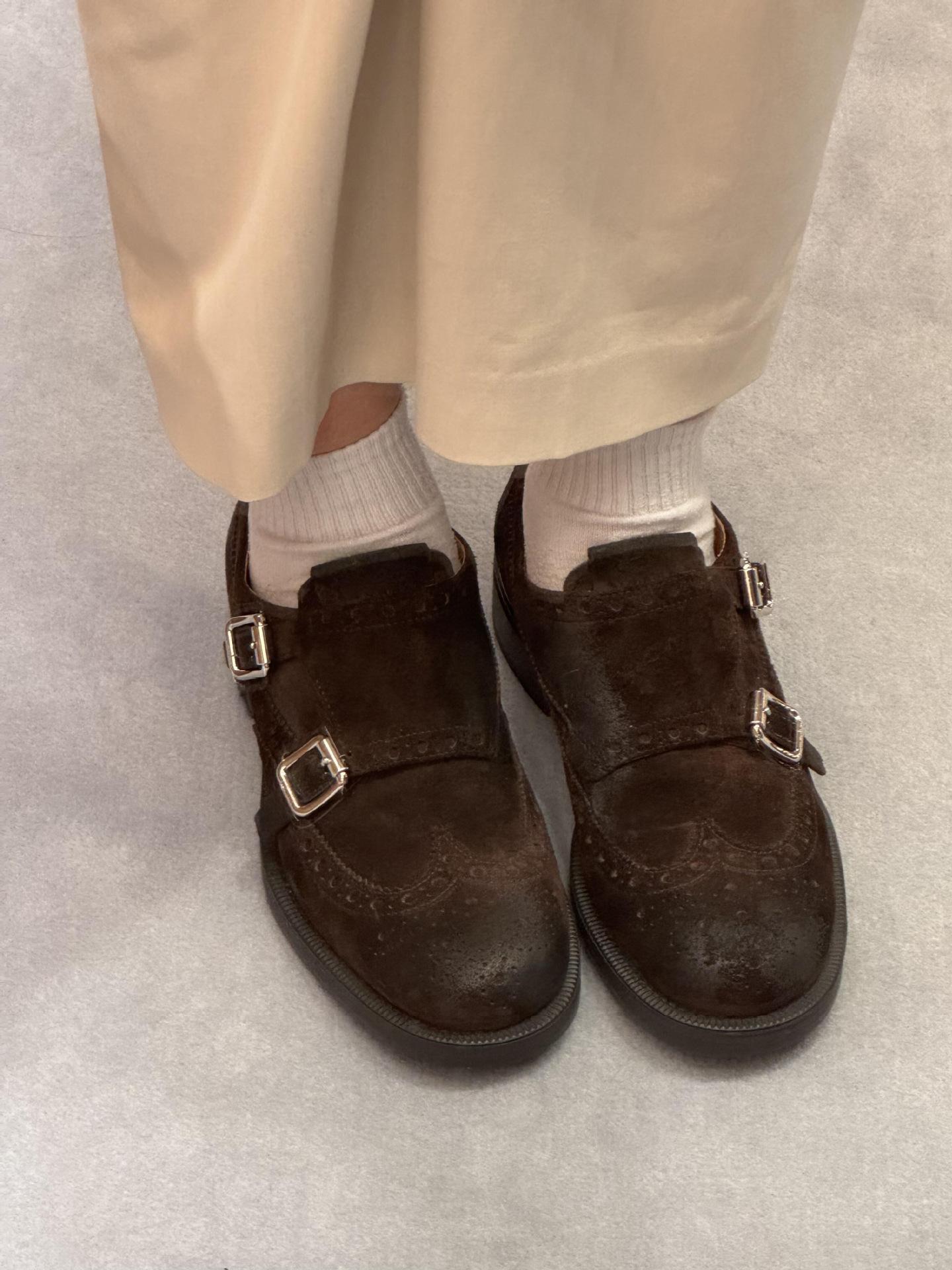 

Винтажная кожа старый толстый каблук толстая подошва круглый носок лоферы оксфорды с гравировкой дерби маленькие кожаные туфли одинарная обувь женская обувь 35 коричневый