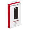 Coque - celly - iphone 13 pro - noir - chrome - protection contre les chocs