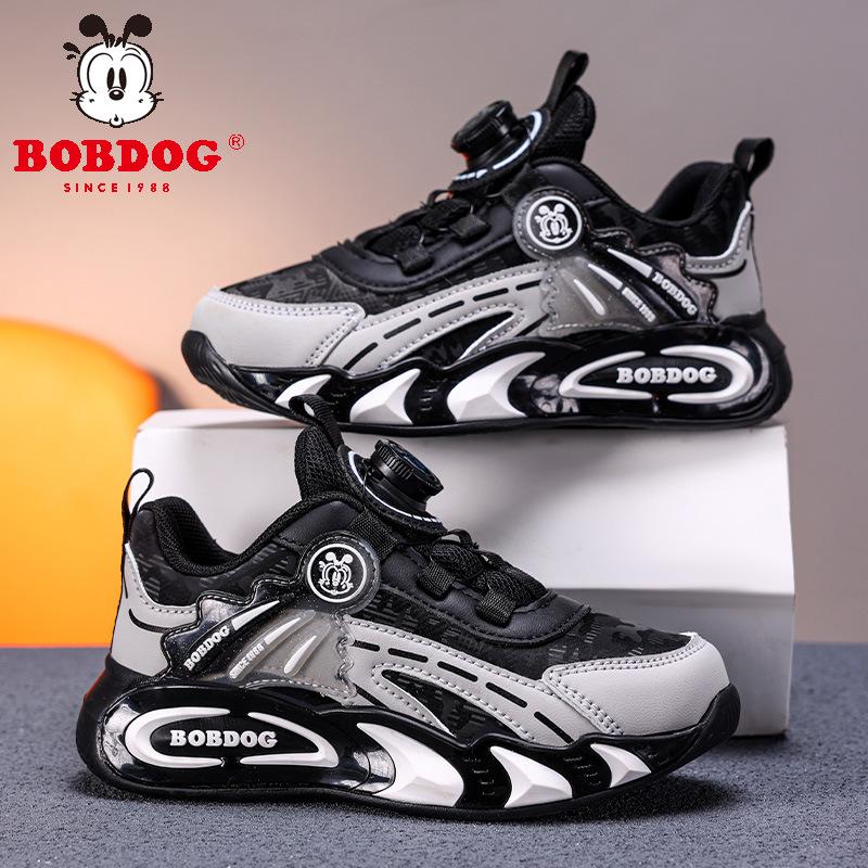 Babu bean children's running shoes spring and summer non-slip shock absorption lightweight boys rotating button boys small shoes