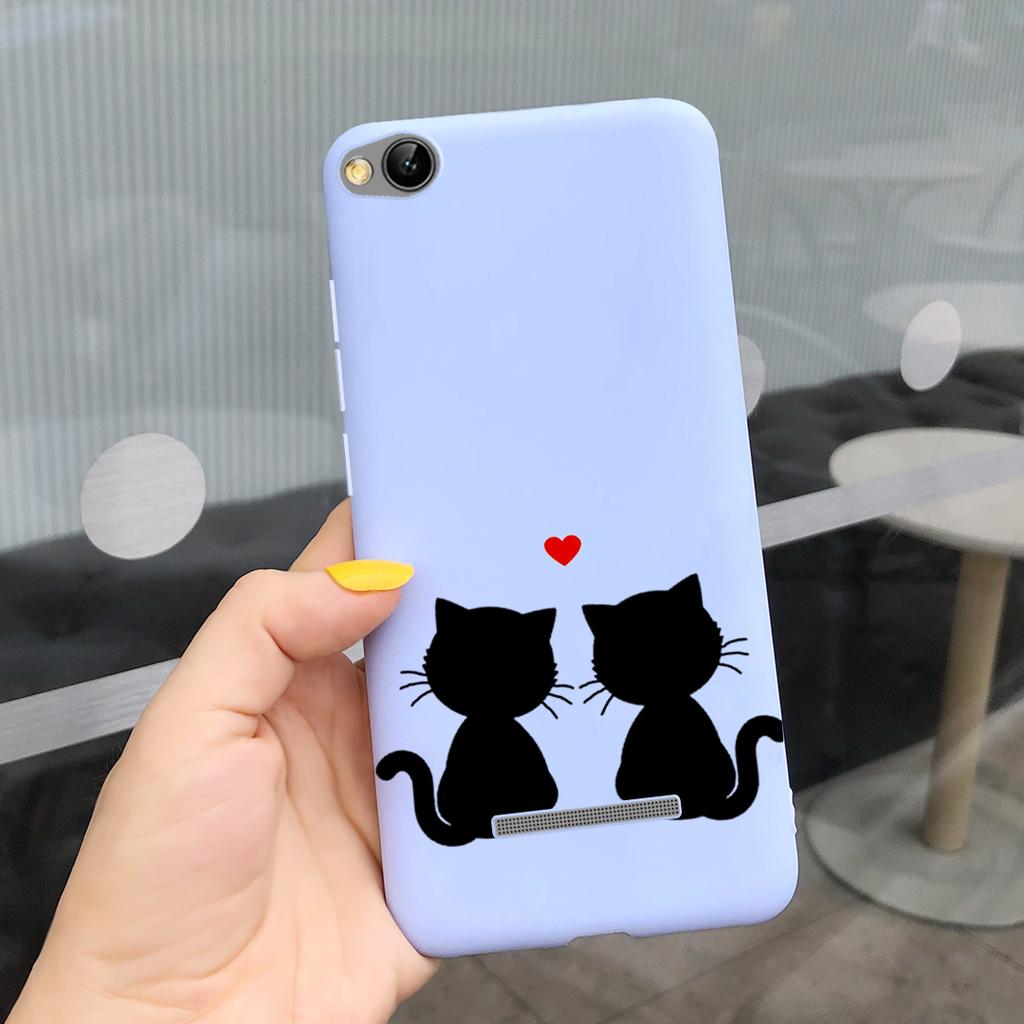 Phone Case For Xiaomi Redmi 4A 5A 6A 7A Case Lovely Cartoon Silicone Cover Candy Color Soft Funda For Redmi 4a 5 a 6a 7a Coque