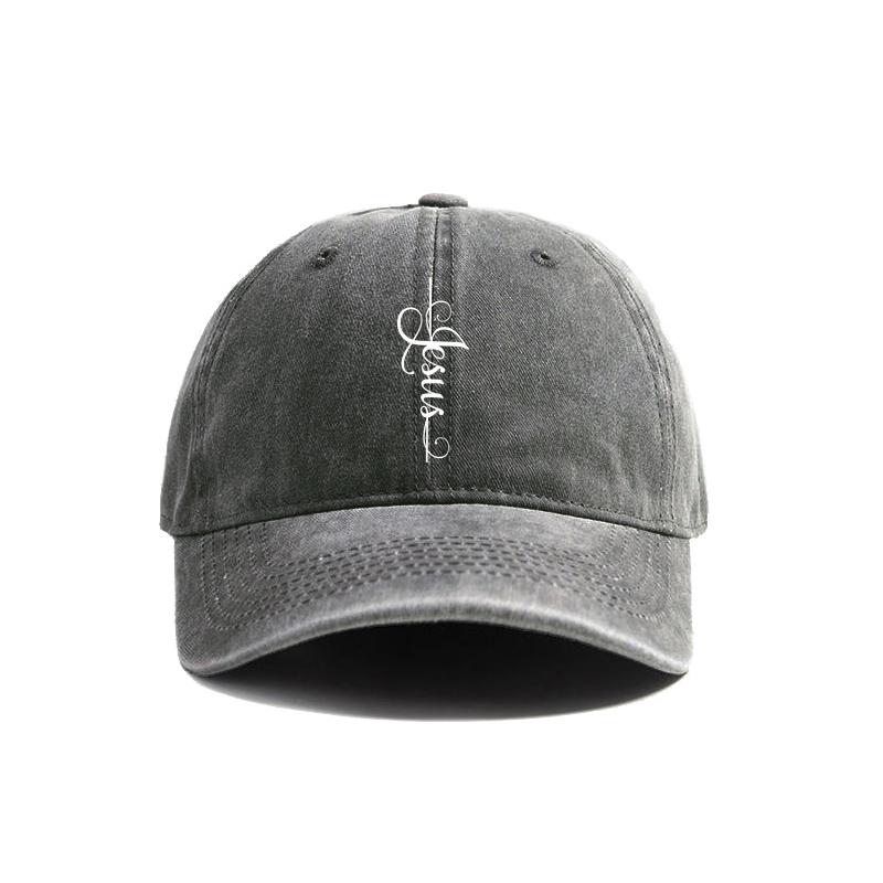 Jesus Cross Baseball Cap Summer Jesus Christ On The Cross God Distressed Dad Hats Men Outdoor Adjustable Cotton Caps MZ004
