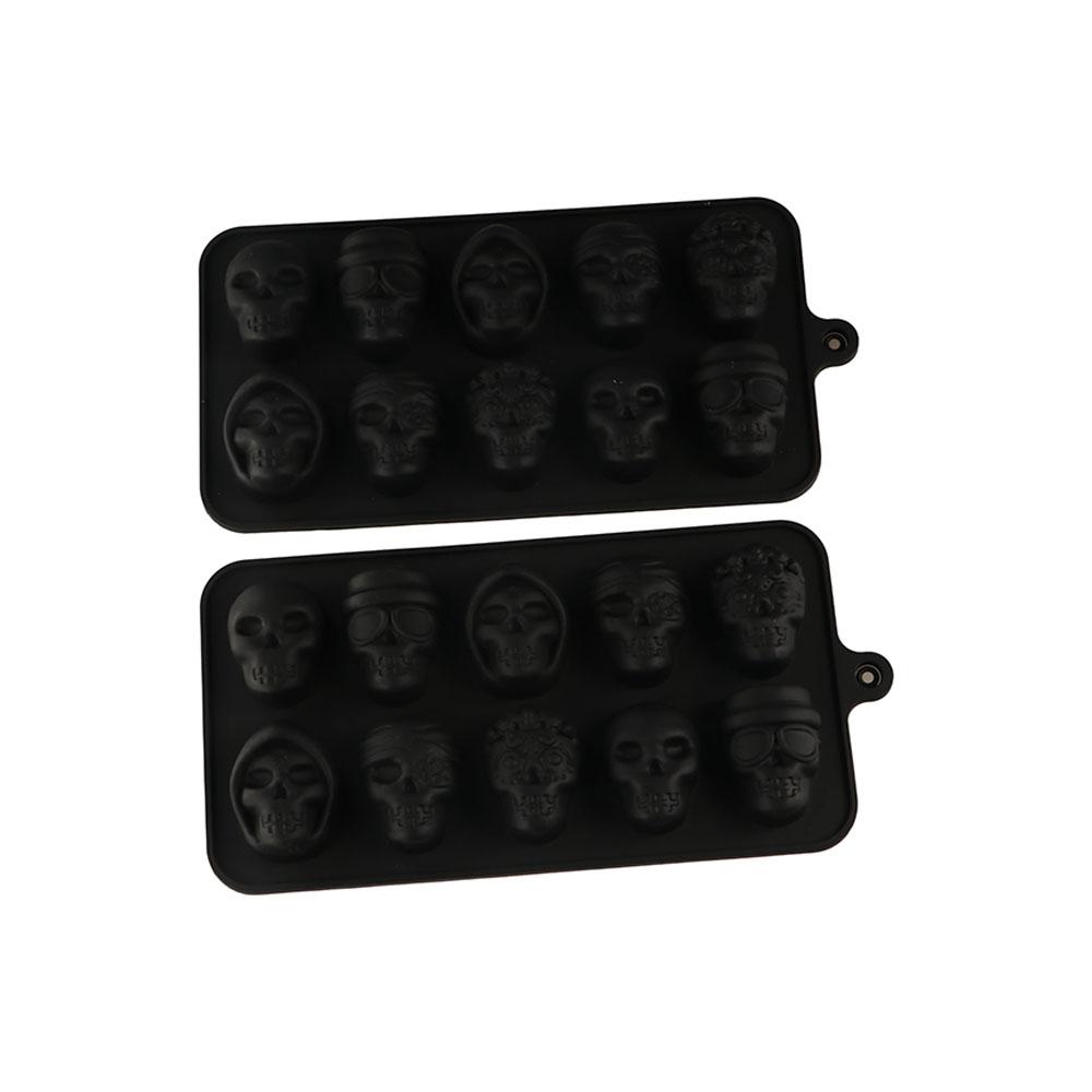 Silicone Skull Ice Cube Mold 10 Grids Chocolate Mold Baking Pan Skull Baking Cake Mold  Candy