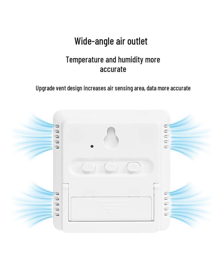 Ultra-thin Indoor Multifunctional Alarm Clock with Thermometer and Magnetic Attachment #3702