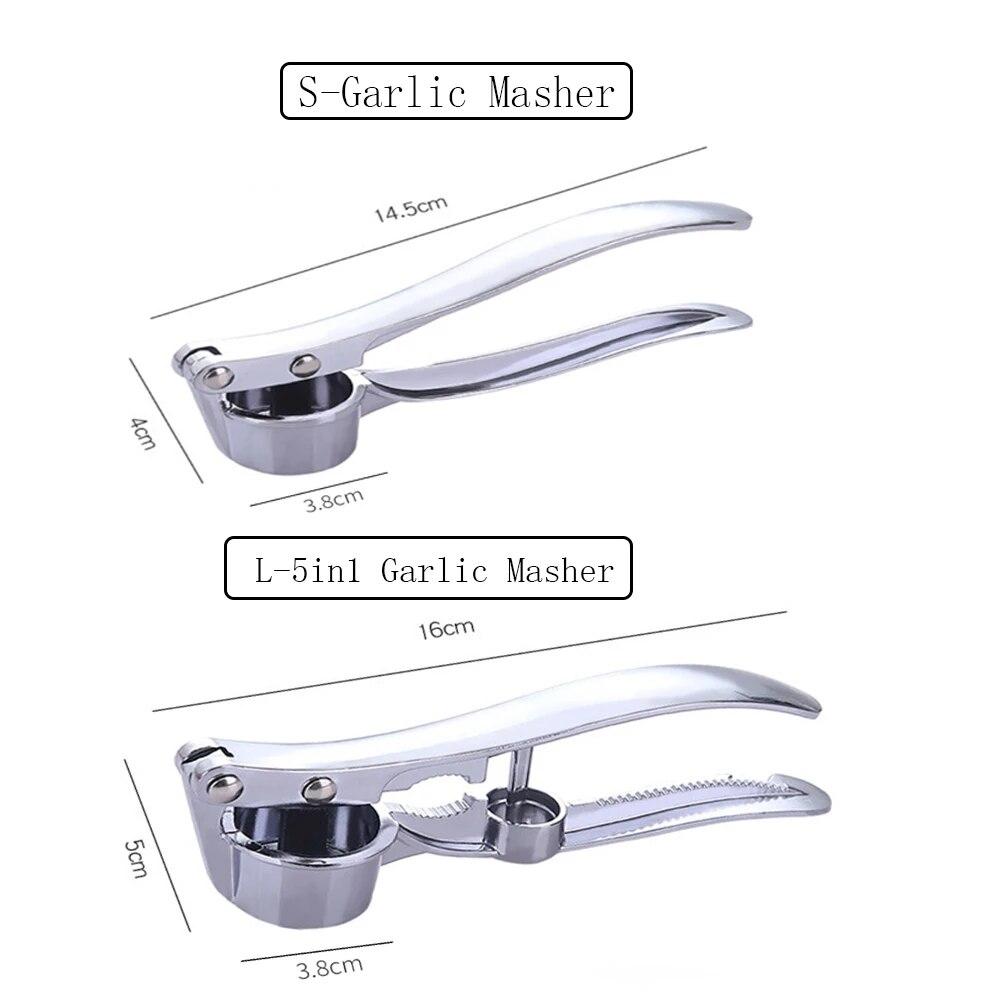 Garlic Masher Crusher Stainless Steel Manual Garlic Mincer Chopping Ginger Multifunctional  Grinder Tool Kitchen Accessories