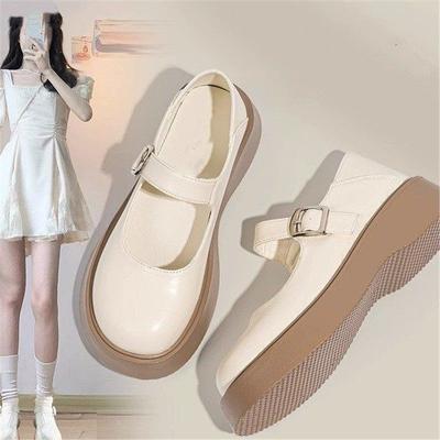 New Mary Jane Women'S Shoes Xia Yinglun Small Leather Shoes French Versatile Round Head Single Shoes Platform Shoes