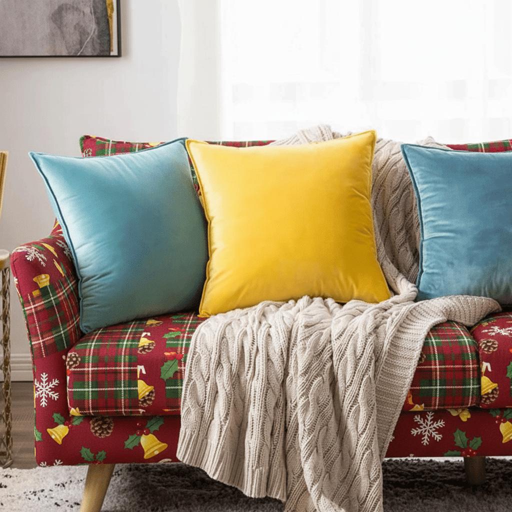 Nordic Style Velvet Throw Pillow Cover 60cm Skin-Friendly Solid Color Cushion Cover Living Room Pillow Case Design Cushion Cover