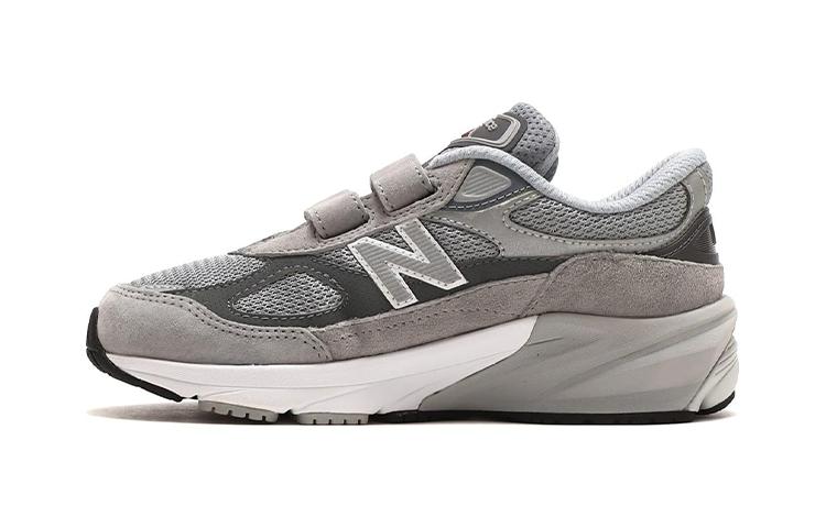 New Balance NB 990 V6 Abrasion Resistant Low top Kids Running Shoes Gray Pre school PV990GL6 35