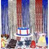 Wavy Tinsel Foil Fringe Curtain Background Decoration Rain Curtain Wedding Birthday Party Anniversary Christmas Decoration