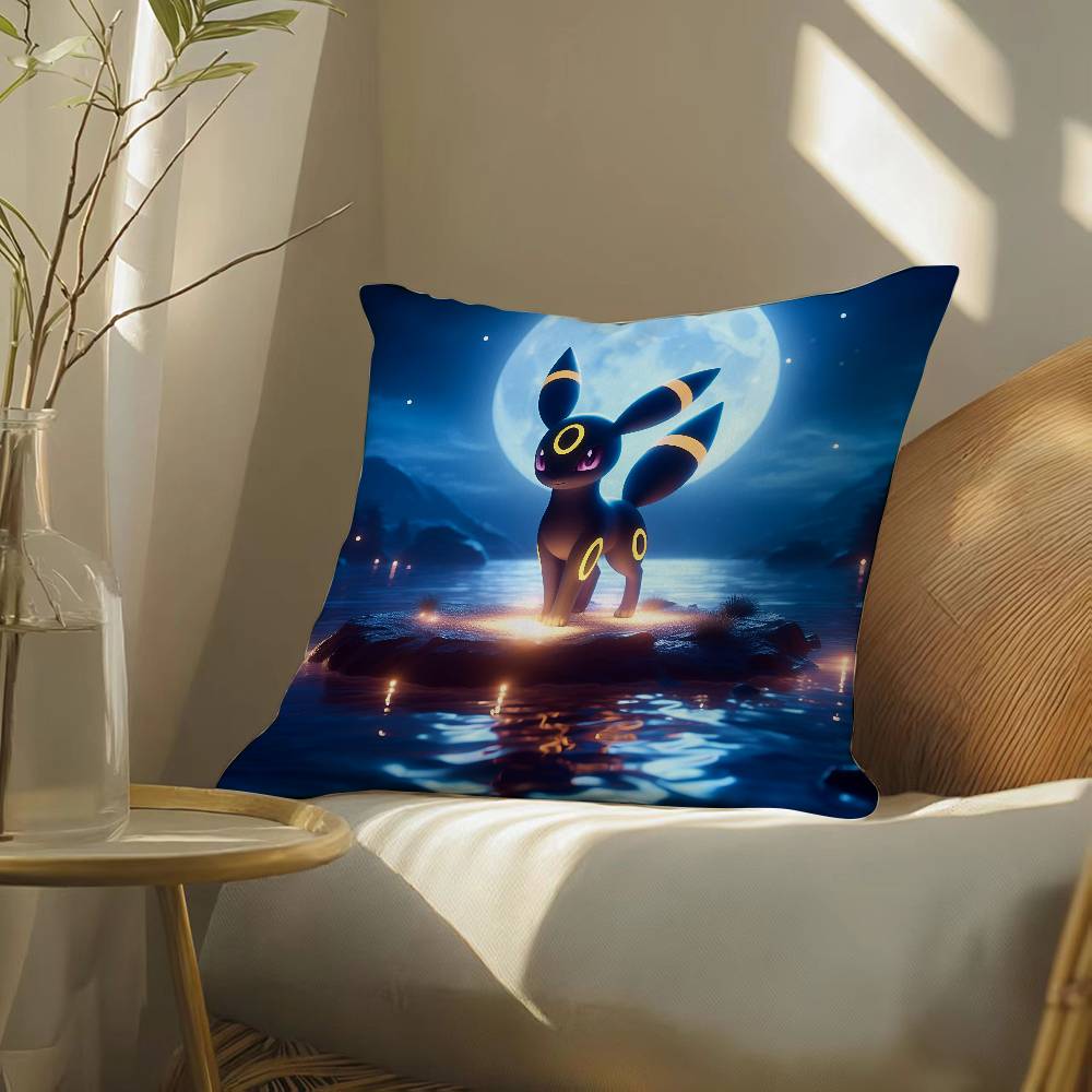 Pokemon Cute Monster Anime Plush Pillow Cover Soft Short Plush Cushion Cover For Sofa Bedroom Living Room Decor Gift