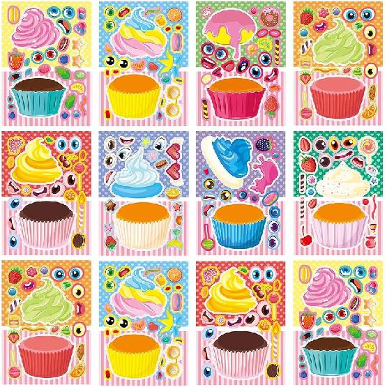 24 Sheets 8.27''×5.9'' Make Your Own Robot Stickers for Kids Toddlers, Make a Face Stickers for Kids Party Favors Activities