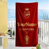 Arsenal Customize Text Beach Towel High Absorbency & Quick-Dry Portable for SwimmingBeachCamping Travel Beach AccessoriesGym