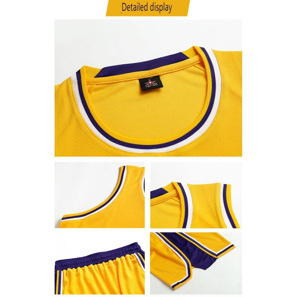 James Jersey No. 23 Lakers Children's Basketball Uniform Set