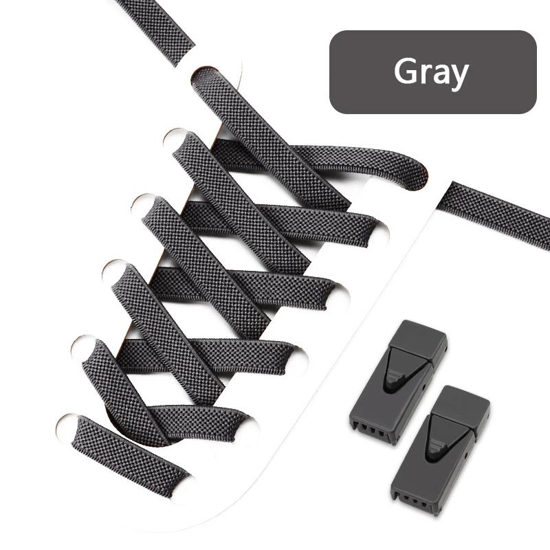 Colorful Lock Elastic Laces Sneakers Shoelaces Without Ties Tennis No Tie Shoe Laces Kids Adult Wide Shoelace Shoe Accessories
