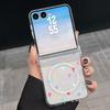 Modern Love Hearts Print Case For Samsung Galaxy Z Flip 8 7 FE 6 5 Z Flip8 Flip7 Flip6 Magnetic Clear Hard PC Folding Phone Cover