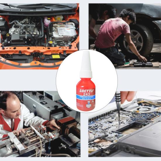 242/243 10ml závitový uzávěr Antikorozní tepelně odolný Dlouhá životnost Kompaktní šroubový zámek Lepicí šroub