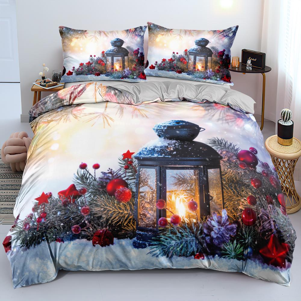 Nordic Style Duvet Cover Set 3D Snow Tree Print Dreaminess Bedding Set Adult Polyester Comforter Cover And Pillowcase King Size