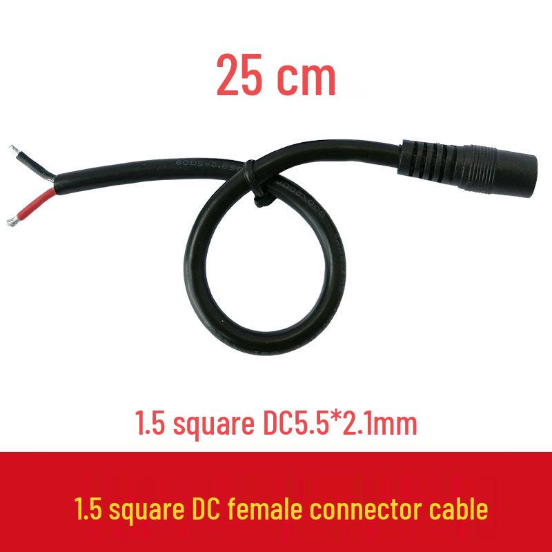 

Copper DC 5.5x2.1mm Power Male & Female Plug Cable 12V1, 1.5 Square Power Cord, 14AWG.