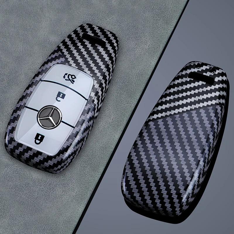 2025 New Carbon Fiber Car Key Case Cover Holder Shell For Mercedes Benz A C E S G Class GLC CLE CLA GLB GLS W177 W205 W213 W222