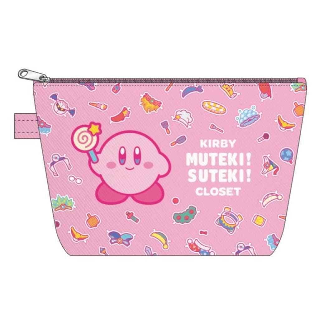 K Company Kirby of the Stars MUTEKI! SUTEKI! CLOSET Boat-Shaped Pouch, Pink, H135 x W210 x D60mm (HKC-FP-PK)
