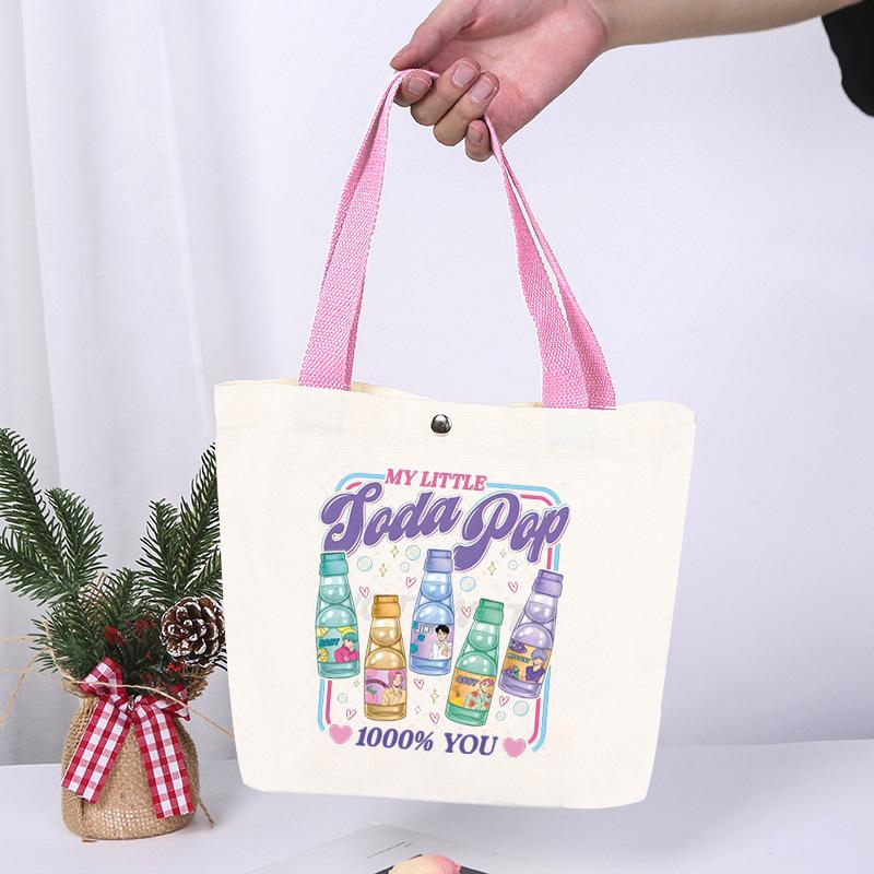Animation Cartoon Printing Fashion High Value Lightweight Casual Shoulder Bag Going Out Portable Canvas Bag