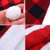 Adult Cosplay Santa Hat Comfortable Hat Traditional Lattice Pattern Christmas Santa Hat for Adult New Year Presents