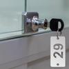 Hicarer Metal Numbered Tags Stainless Steel Number ID Key Tags with Holes Numbered Key Rings Chain (50 Pcs,1-50, Rectangle)
