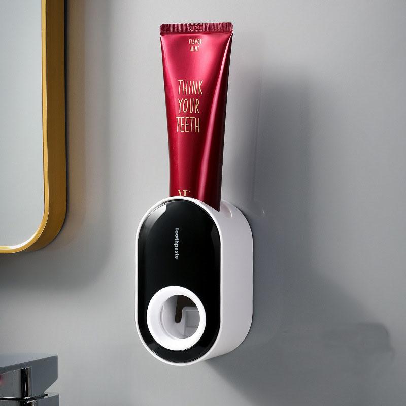 Wall Mount Automatic Toothpaste Dispenser Bathroom Accessories Set Toothpaste Squeezer Dispenser Bathroom Toothbrush Holder