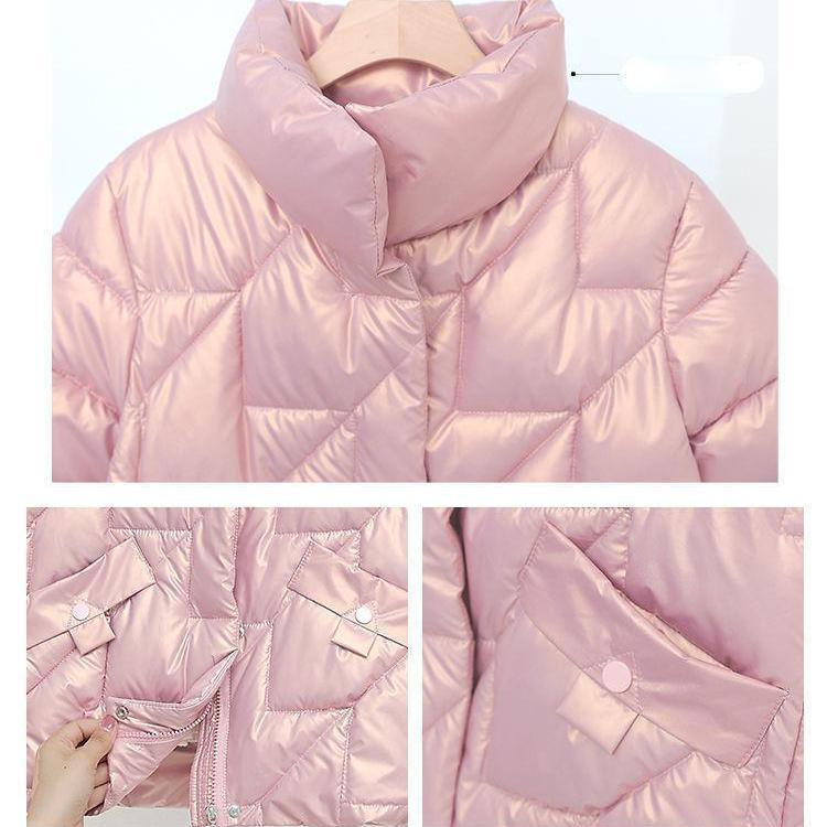 Loose Bright Face Cotton Padden Jacket Women Winter Coat Plus Size 4xl Pink Black Clothes
