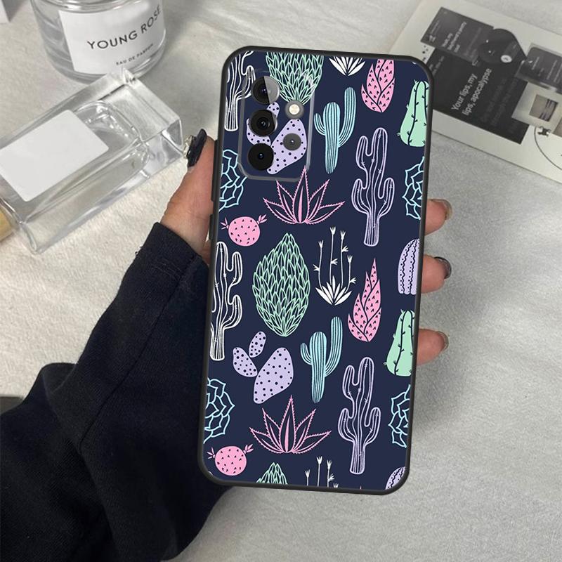 Cactus Pattern Case For Samsung Galaxy A56 A36 A16 A33 A13 A23 A52 A32 A12 A54 A34 A14 A53 A15 A35 A55 A17