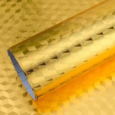 40Cm Gold And Silver Contact Paper Metal Texture Waterproof And Oil-Proof Kitchen Cabinet Countertop Self-Adhesive Sticker